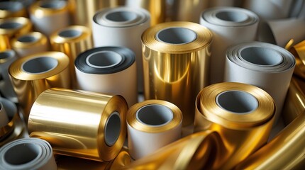 Gold Foil in Rolls &mdash; A Simple Image of Shine, Precision, and Material Flexibility