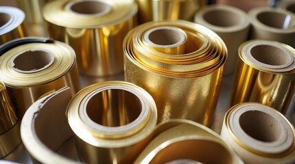 Gold Foil in Rolls &mdash; A Simple Image of Shine, Precision, and Material Flexibility
