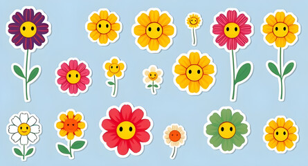 minimal flower stickers, outline flower icons, linear floral symbols, simple botanical stickers, thin line flower pack, mono line floral icons, minimalist blossom stickers, clean flower icons, modern 