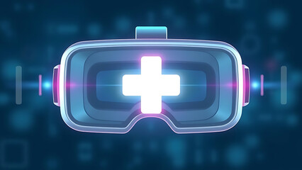 First aid medical cross symbol on a healthcare background, an emergency assistance icon
