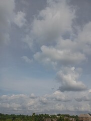 clouds over the field