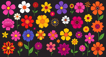 Flower icon, Bloom vector, Botanical illustration, Floral design, Blossom drawing, Petal icon, Flower silhouette, Garden flower, Wildflower, Decorative flower, Cute flower, Nature flower icon, Minimal