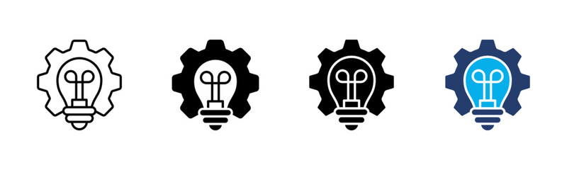 Implementation icon sheet multiple style collection