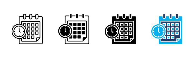 Calendar icon sheet multiple style collection