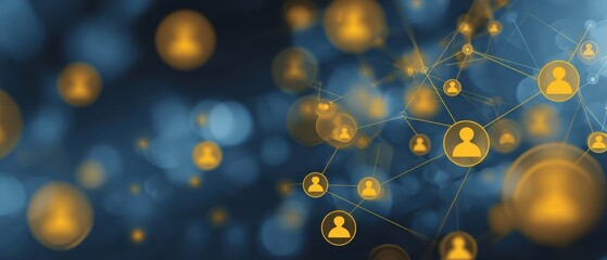 The digital network connecting people in a virtual world of communication.