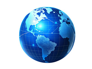 Fototapeta premium globe with economic growth lines, abstract background 