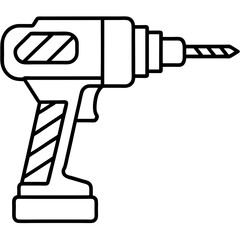 drill line art vector silhouette 