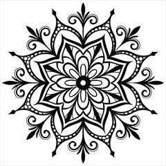 Fototapeta premium Black and white mandala vector. mandala 