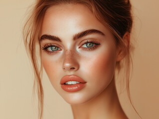 Serenity in Autumn Hues with Ethereal gaze