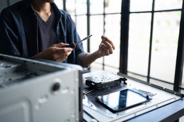 IT Engineer installing Hardware Equipment Development Facility Engineer  Maintenance computer...