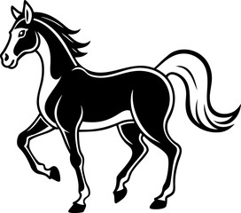 black horse vector illustration