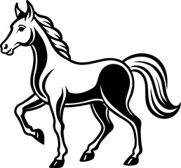 black horse vector illustration