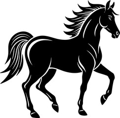 black horse vector illustration