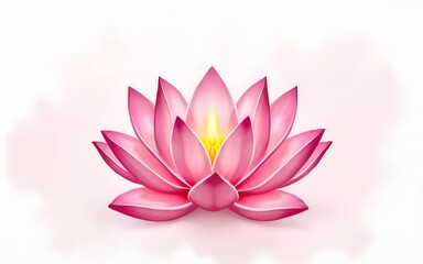 Pink lotus diwali watercolor for banner design. High quality