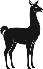 silhouette of a llama 