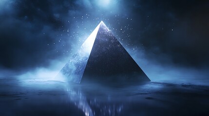 Enigmatic Pyramid in a Mystical Nightscape
