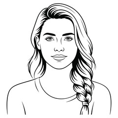 woman with long hair