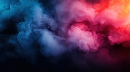 Obraz premium An abstract swirl of colorful smoke fills the background, creating a dynamic and vibrant visual that evokes creativity and emotional expression, ideal for artistic projects.