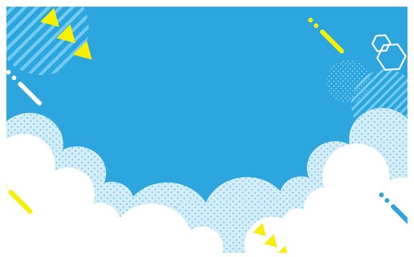 ポップな夏空の背景イラスト素材