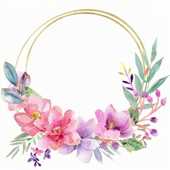 pink flowers wreath
