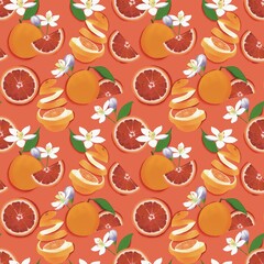 Orange garden bright orange background.