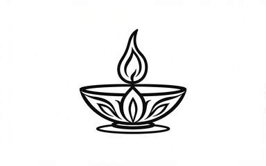 Diwali lamp icon collection. Candle oil lamp logo in black. Diwali lamp icons. High quality