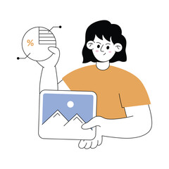 Market Statistics  Modern illustrations. Eps 10 file on transparent background