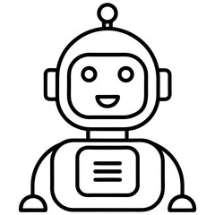 Chatgpt style chatbot concept line art vector illustration 