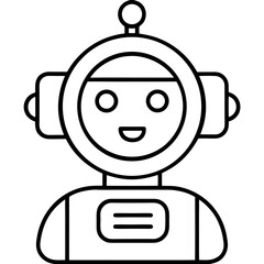 Chatgpt style chatbot concept line art vector illustration 
