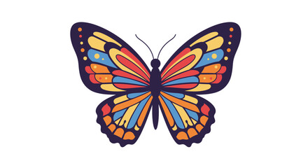 Colorful Butterfly Pattern – Vibrant Whimsical Insect Illustrations for Kids, Decor, and Nature-Themed Designs