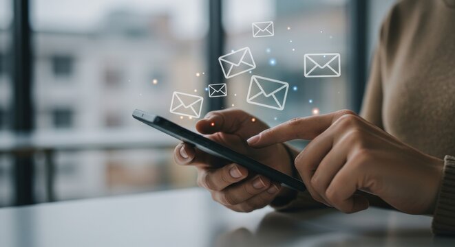 Email Delivery: Smartphone Interface with Digital Envelopes, Communication Technology.