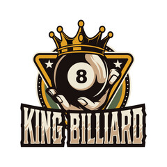 Billiard or Pool room mascot Logo Design Illustration Vector