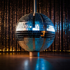 disco ball with disco lights.