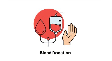 Blood Donation Concept: Lifesaving Medical Illustration