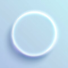 Fototapeta premium Glowing pastel-blue circle, softly lit, on a light-blue background. A simple, minimalist design