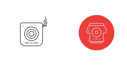 Measuring Tape and Can Icons