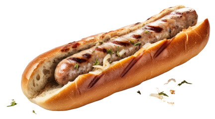 PNG German bratwurst bread food