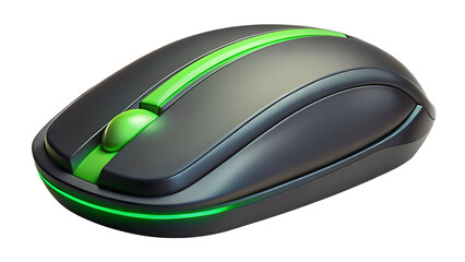 black wireless computer mouse with backlight