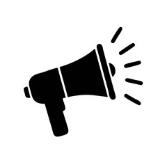 Megaphone black icon vector