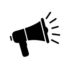 Megaphone black icon vector