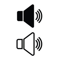 Audio speaker icon vector illustration