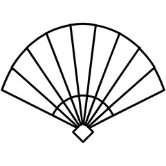 Minimalist Fan Line Art