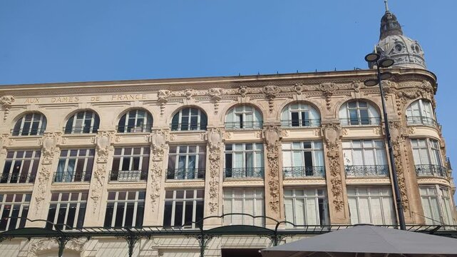 Stunning Parisian architecture with intricate details. This footage captures the essence of urban exploration. Perfect for art, culture, and travel projects.