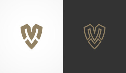 Letter MV Logo Design, Modern letter MV Monogram Logo with two style, usable for brand and company logos, vector illustration