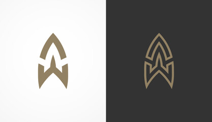Letter AW Logo Design, Modern letter AW Monogram Logo with two style, usable for brand and company logos, vector illustration