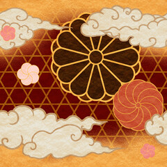 日本の伝統文様　籠目　菊　梅　和柄 