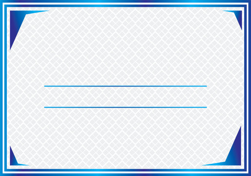 Elegant Blue and White Certificate Template Design