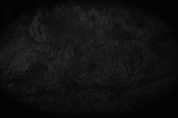 Art black concrete stone texture for background in black. Abstract color dry scratched surface wall cover colorful paper scratches shabby vintage Cement and sand grey dark detail covering.