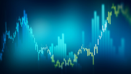 Stock market investment trading graph growth.Investment finance chart,stock market business and exchange financial growth graph.	
