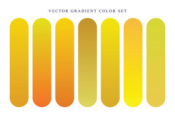 Yellow Orange Gradient Bar Vector Color palette